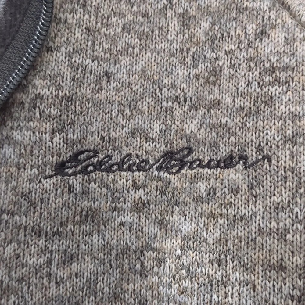 Eddie Bauer men's pullover polyester size medium gray tan - Picture 2 of 8